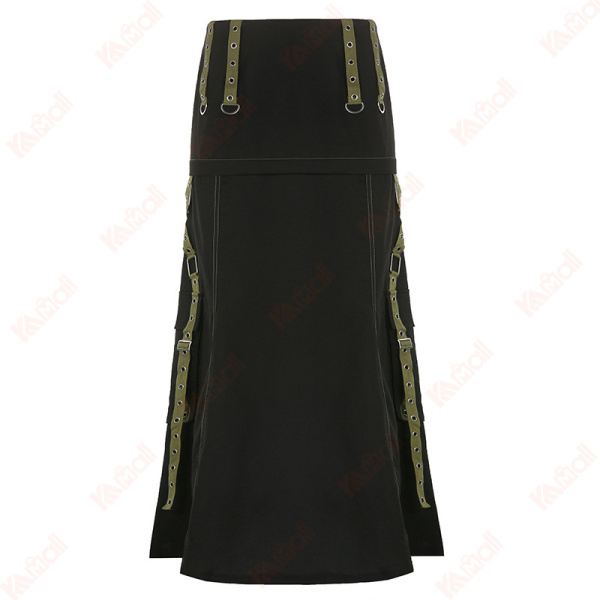 all black street unique skirt